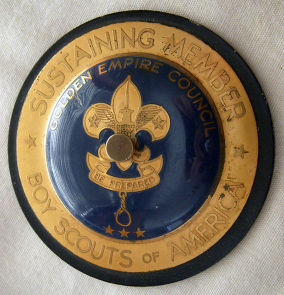 1930's BSA Golden Empire Council (Sacramento, CA) Sustaining Member Donation Paperweight