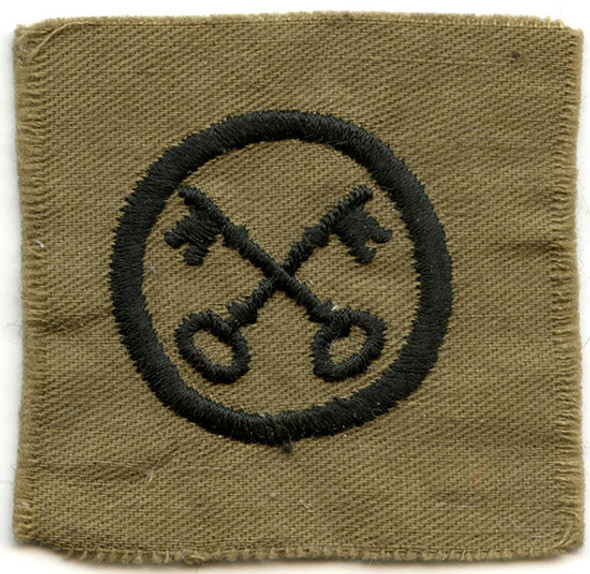 Ca. 1918 - 20 Girl Scouts Housekeeper Merit Badge in Coarse Khaki Twill