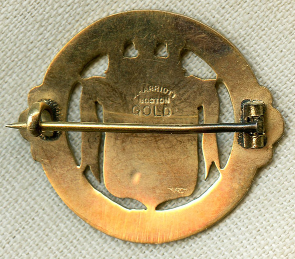 Beautiful 10K Dorchester Woman's Club 1892 Member Badge