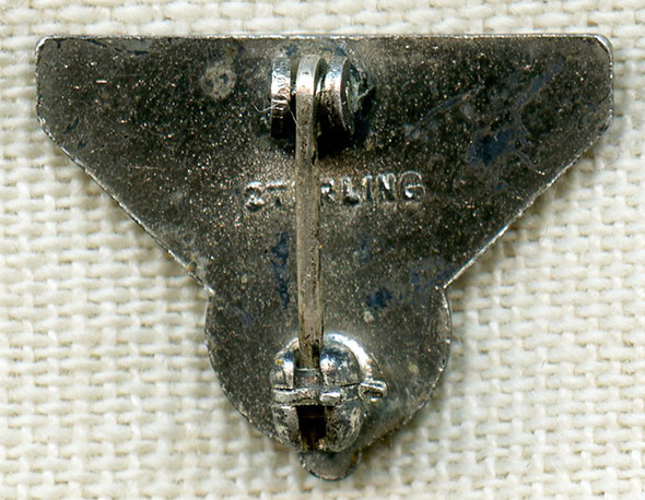 Cool Deco 1930's Science Clubs of America Sterling Silver Lapel Pin