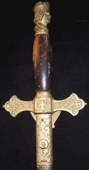 1894 Knights of Columbus Membership Document & 1910's Sword of James F. Cavanaugh, Mancheste