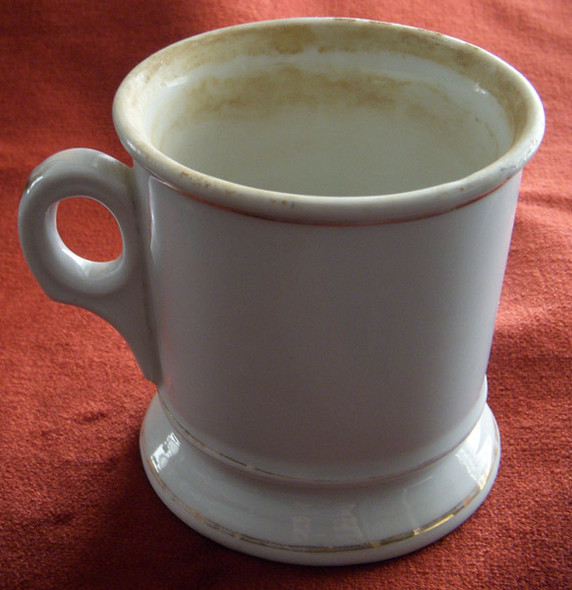 Late 19th Century Order of United American Mechanics (OUAM) Member Shaving Mug