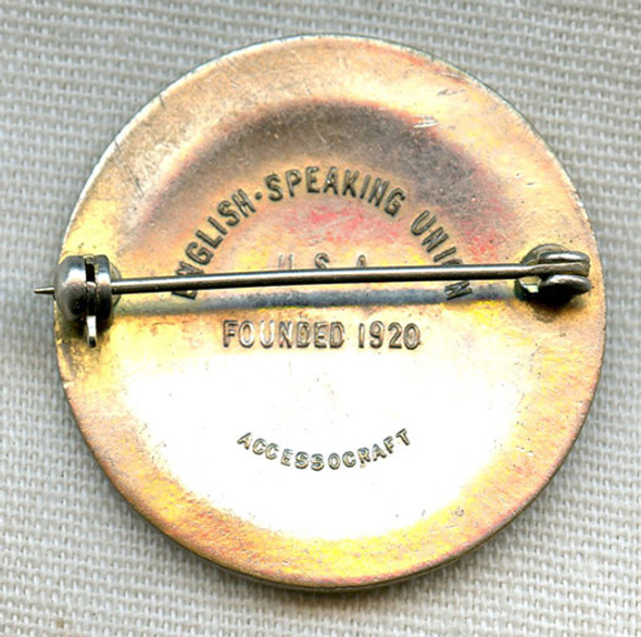 Late 1930s English Speaking Union (ESU) Membership / Donation Badge