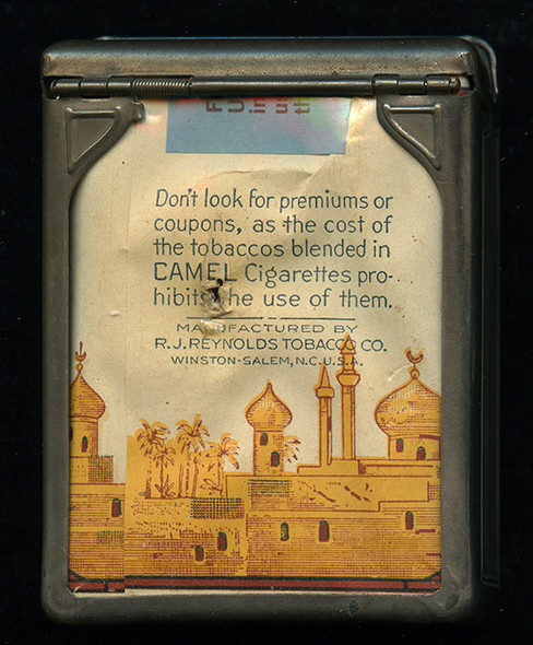 Scarce WWII US GI Pack of Camel Cigarettes, Unopened and in Great Jemco Hold-A-Pack Protector