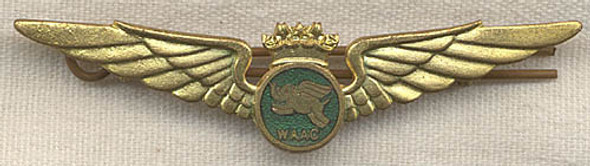 Beautiful 1945-1950 West African Aviation Co. Pilot Wing by J.R. Gaunt
