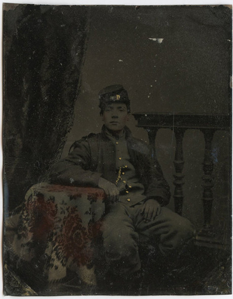 Rare Tintype & "Roster 8th New Hampshire Volunteers" of Sgt. Albert Noyes, Co. E of Amherst