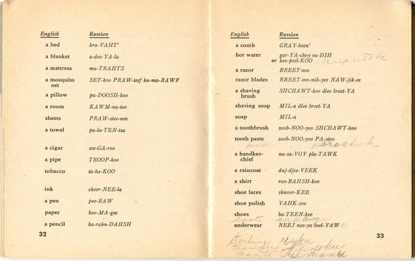 1943 US Army Technical Manual TM 30-344 "Russian: A Guide to the Spoken Language"