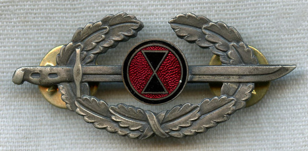 Rare Korean War Japanese-Made US Army Bayonet (7th Division) Badge