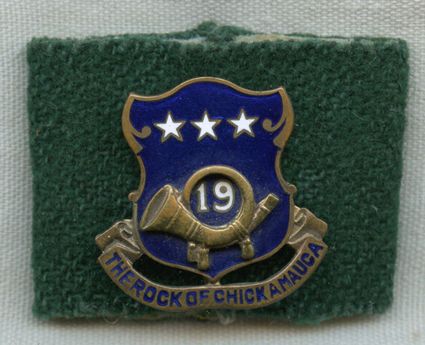 Korean War Era US Army 19th Infantry Regiment DI Korean-Made on Epaulet Strap