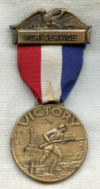 Rare WWI Service Medal Presented by the Boston, Mass. Postal Service