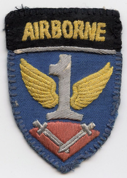 Beautiful Late WWII Shoulder Patch for US 1st Allied Airborne Army German-Made Bullion Details