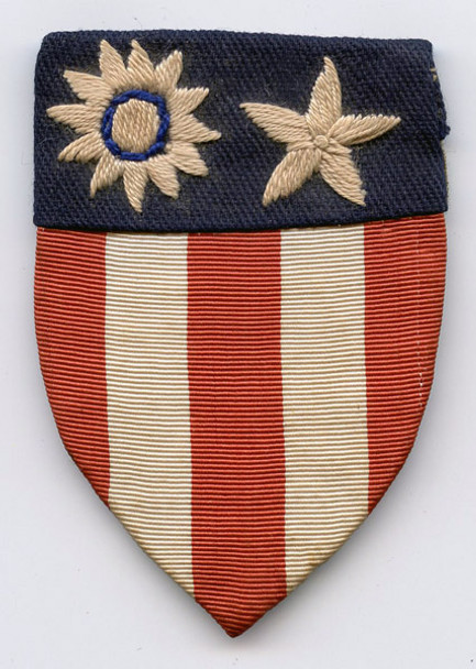WWII Theatre-Made CBI US Army Shoulder Patch with Snaps in Very Fine Condition