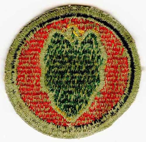WWII Green Back Patch for US Army 24th Division (aka "Victory Division")
