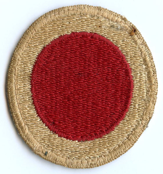 WWII Shoulder Patch for US Army 37th Infantry (aka "Buckeye") Division with Patterned Weave