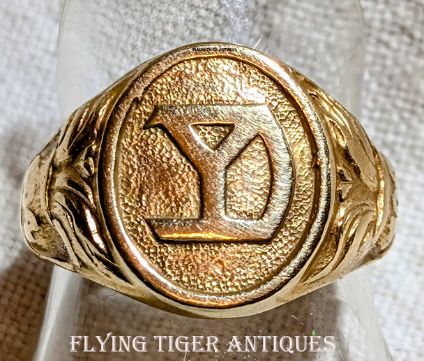 14K Gold WWI US Army 104th Inf Regt 26th Yankee Division Ring sz 7/9.7 grams