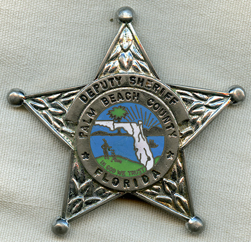 Palm Beach County Deputy Sheriff バッジ Cool Vintage Early 90's Palm Beach. FL Deputy Sheriff Badge by