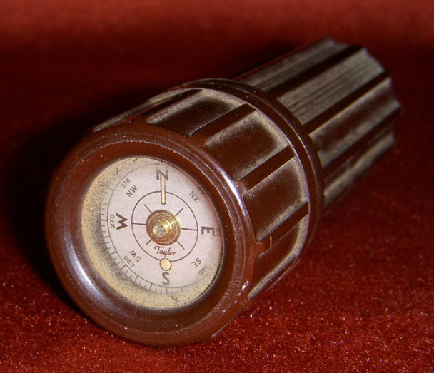 WWII Match Safe with Compass in Bakelite