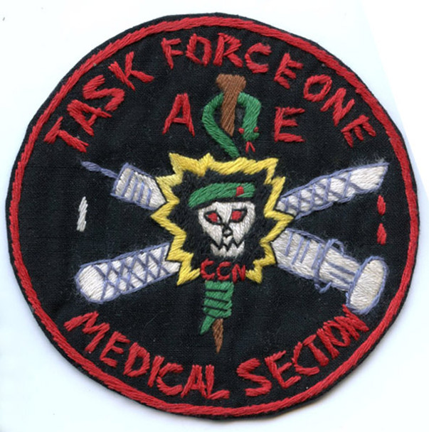 Late Vietnam War (1973) US Army Special Forces Task Force 1 Medical Section Pocket Patch