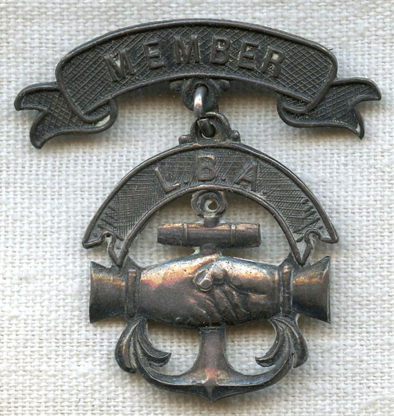 BEING RESEARCHED - LBA Membership Badge with Anchor - NOT FOR SALE UNTIL IDed