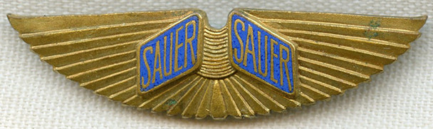 BEING RESEARCHED - Enameled Deco SAUER Wing - NOT FOR SALE UNTIL IDed