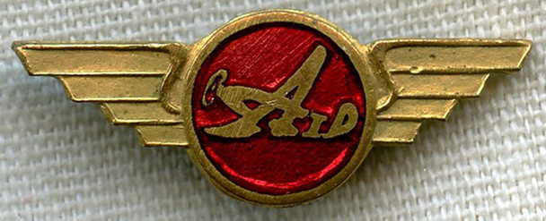 BEING RESEARCHED - "AID" Lapel Wing - NOT FOR SALE UNTIL IDed