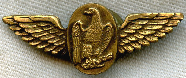 BEING RESEARCHED - Oval Eagle Lapel Wing - NOT FOR SALE UNTIL IDed