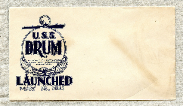 WWII USS Drum Submarine Launching May 12 1941 Postal Cover