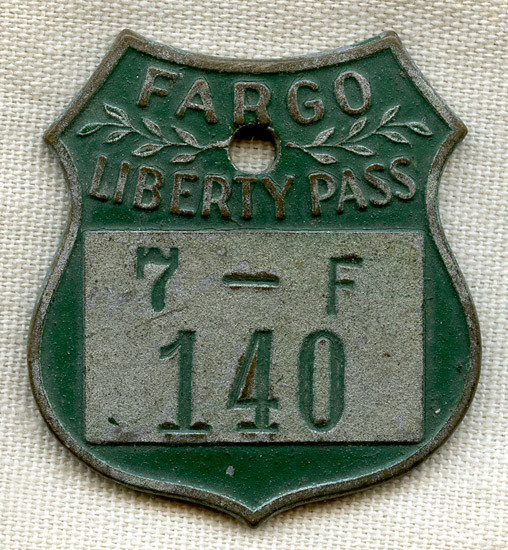 Cool WWII USN Liberty Pass for Sailor from USN Receiving Station, Fargo Barracks, Boston