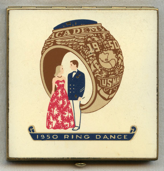 1950 US Naval Academy (USNA) Ring Dance Gift Women's Compact Souvenir