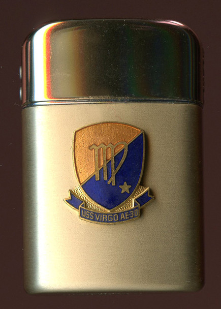 Mid-Late 1960s USS Virgo AE-30 Ship Lighter by Ronson Typhoon of Hong Kong