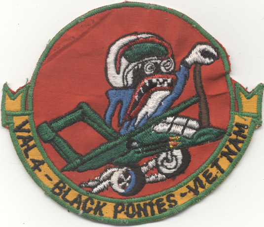 Vietnamese-Made US Navy 4th Light Attack Squadron 4 Patch by "Big Daddy" Ed Roth