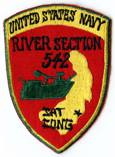 Mid-Late 1960s USN River Section 542 Jacket Patch Japanese-Made