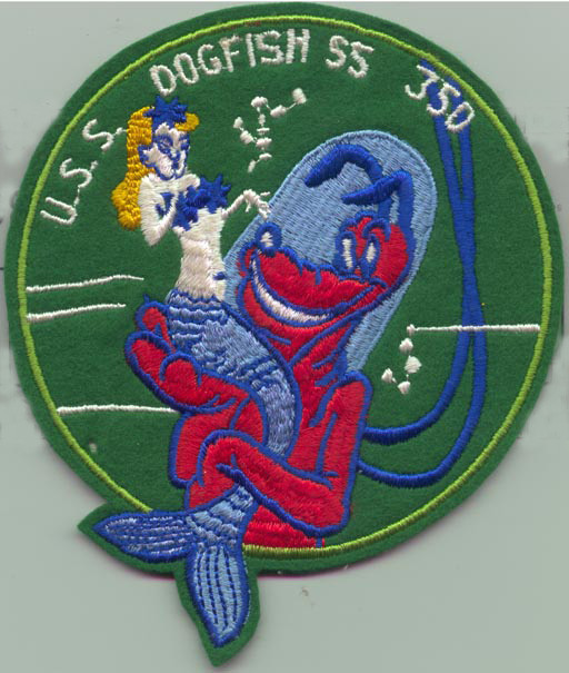 Circa 1947 Disney-Designed US Navy USS Dogfish SS-350 Jacket Patch