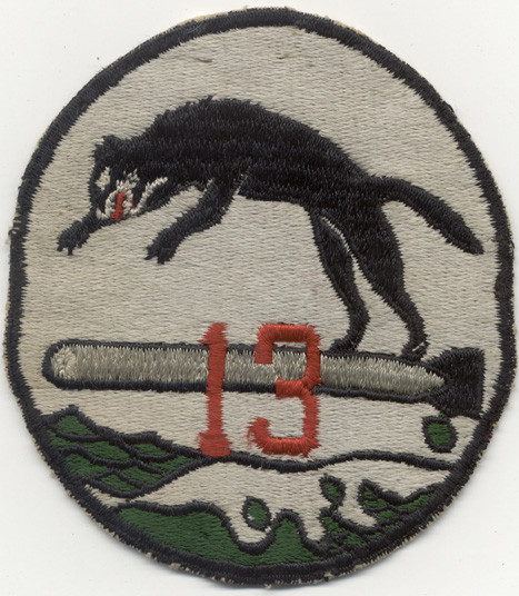 Rare WWII USN MTB RON 13 Motor Torpedo Boat Squadron 13 Jacket Patch PT Boat