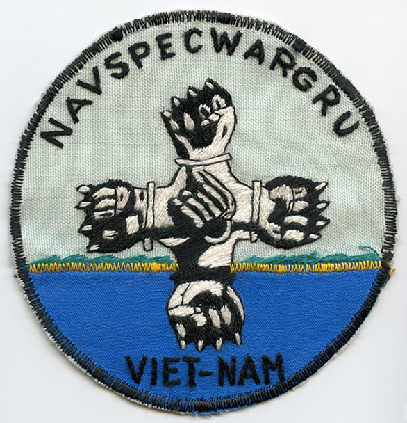 Ext. Rare 1967 USN Navy Special Warfare Group Viet Nam Pocket Patch. Saigon-Made Pocket Patch