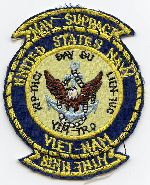 Ca. 1967 USN Support Activities Binh Thuy Vietnam Pocket Patch. Saigon-Made by Cheap Charlies