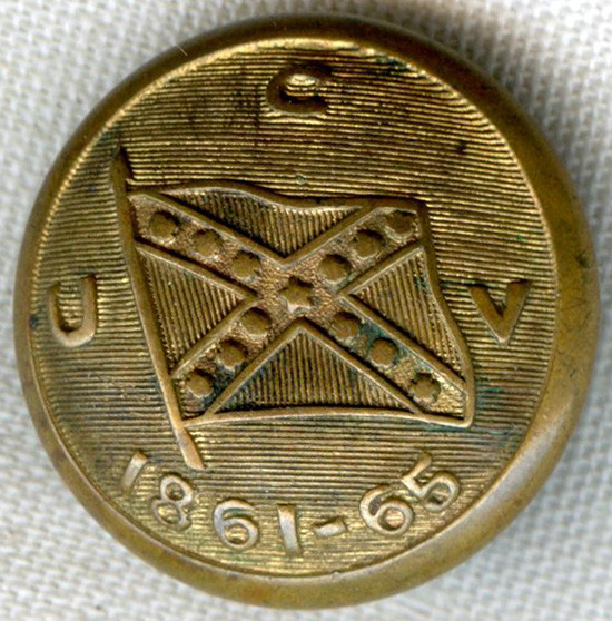 1890's United Confederate Veterans (UCV) Uniform Button by Dunn, N.Y.