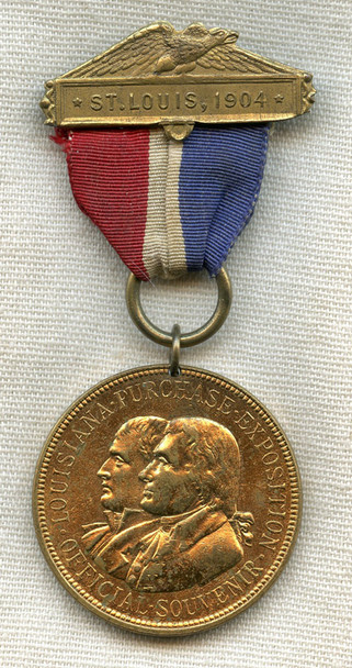 Rare 1904 Louisiana Purchase Expo (1904 St. Louis World's Fair) Official Souvenir Medal