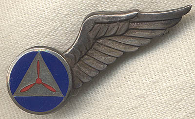 Rare WWII CAP Observer Wing by Robbins in Sterling