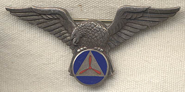 WWII CAP Pilot Wing by Robbins in Sterling