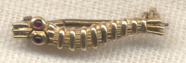 Rare WWII 10 Karat Gold Irvin Parachute Co. "Caterpillar Club" Named Pin