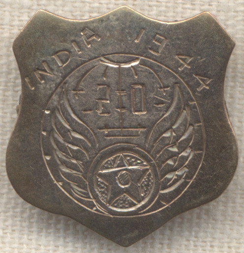 WWII 10 Karat Gold US 20th Air Force Pin