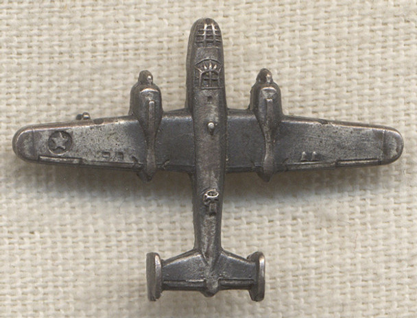 Scarce WWII Pilot Qualification Lapel Pin for Mitchell B-25 Bomber in Sterling Silver