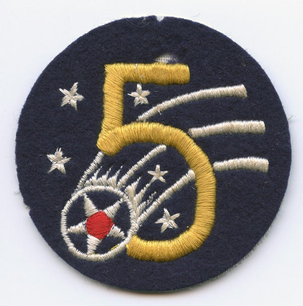 Aussie-Made WWII United States 5th Air Force Patch on Wool