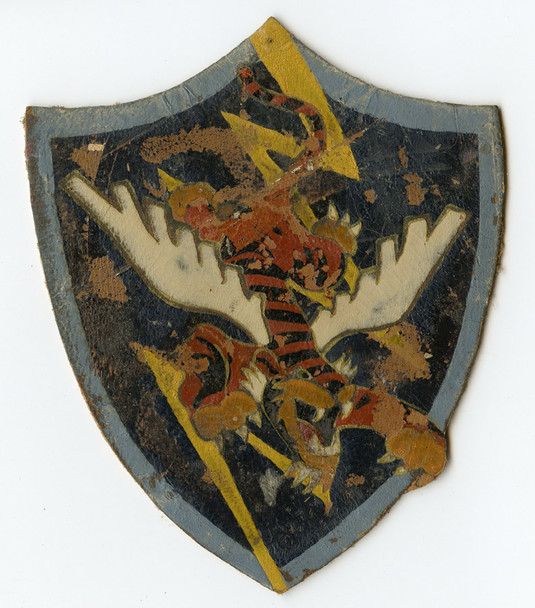 Rough But Rare Ca. 1943 USAAF 23rd Fighter Group, 14th AF Patch in Painted Leather