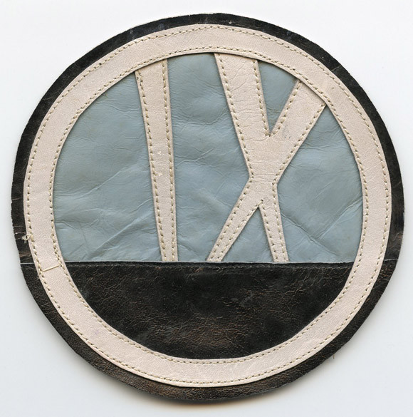 Mint, Unused WWII Chinese-Made US 9th Bomb Squadron, 7th Bomb Group, 10th AF Leather Patch