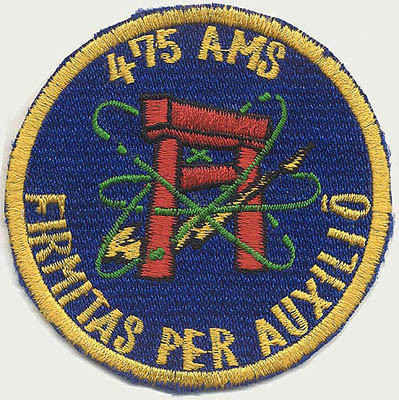 1960s US Air Force 475th Air Maintenance Squadron Okinawan-Made Patch Blue Variant