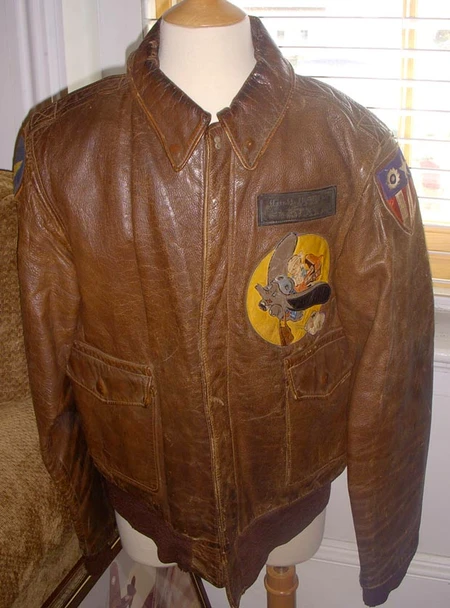WWII USAAF 77th Liaison Squadron A-2 with CBI-Made Patches Plus Chit, Medals, Patches, Photo