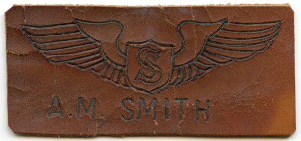 CBI-Made WWII USAAF Service Pilot A-2 Wing & Name Patch
