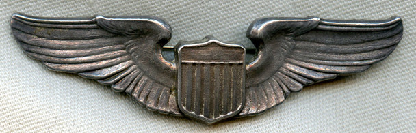 WWII USAAF Pilot Wing Variant: Looks Like M1919 But Stamped - 1st I've Seen